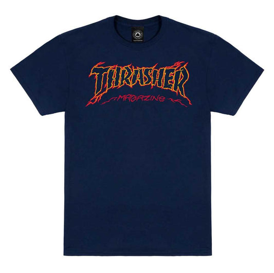 Thrasher Cracked By ExTeenager T-Shirt Navy