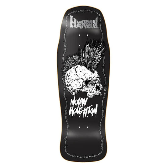 Heroin Skateboards Nolan Punk Skull Skateboard Deck 10.25”