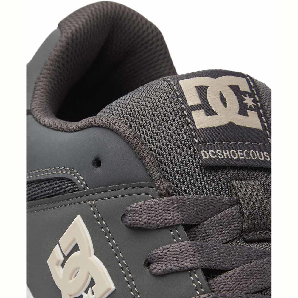 DC Shoes Central Grey White Grey Skate Shoes