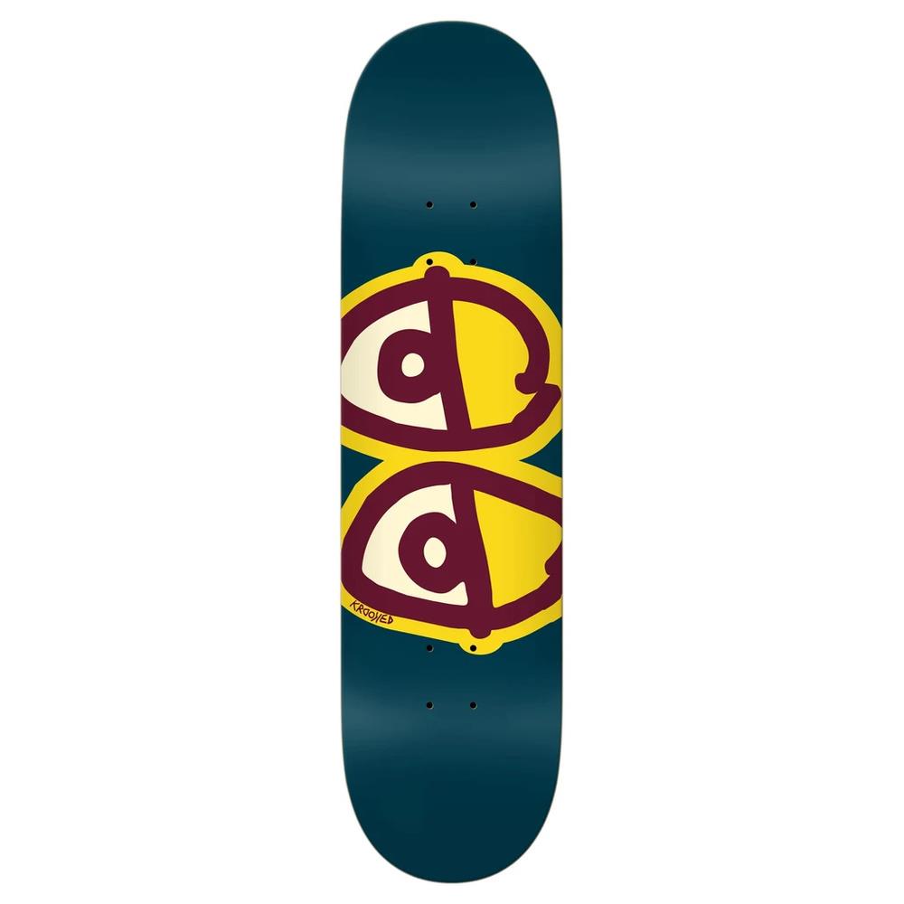 Krooked Team Eyes Skateboard Deck Olive 8.25"