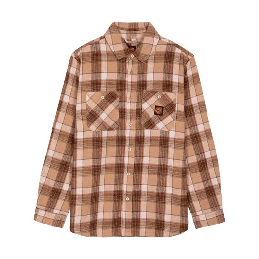 Santa Cruz Skateboards Shirt Apex Shirt Brown Check
