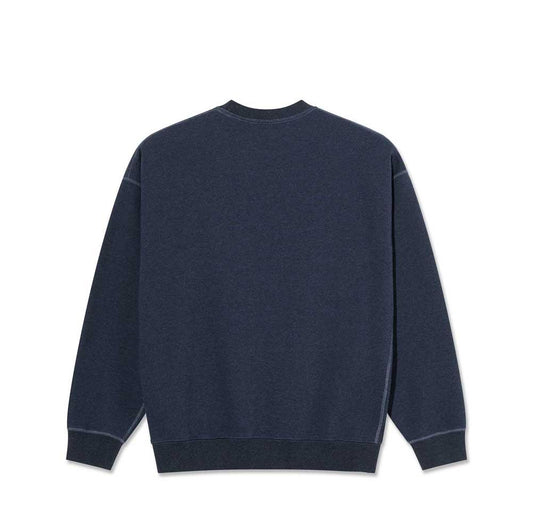 Polar Skateboards Frankie Crewneck Sweatshirt Navy Melange