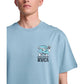 RVCA Keep looking Short Sleeve T-Shirt Lead Blue