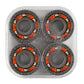 Bronson Speed Co. Skateboard Bearings Zion Wright Pro 6-Ball Raw Silver Orange