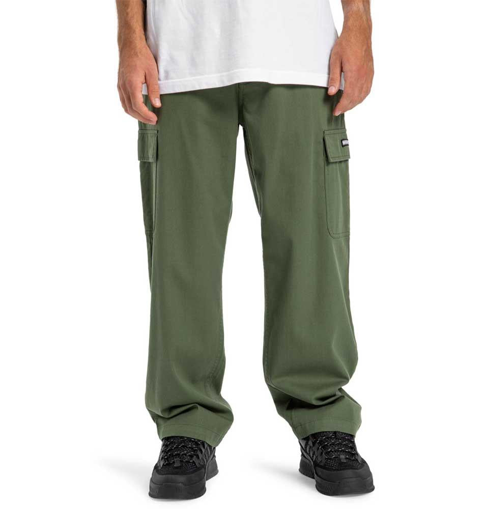DC Shoe Co Worker Baggy Cargo Chino Pants Bronze Green
