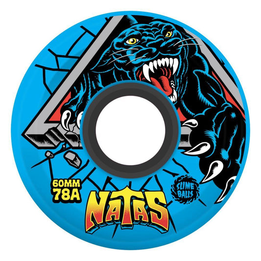 Slime Balls Skateboard Wheels Natas Reissue Hardline 78a Blue 60mm