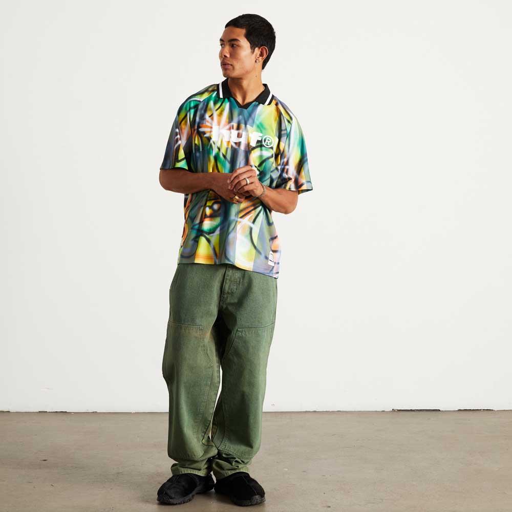 HUF x Kenny Scharf Multitud Soccer Jersey Multi