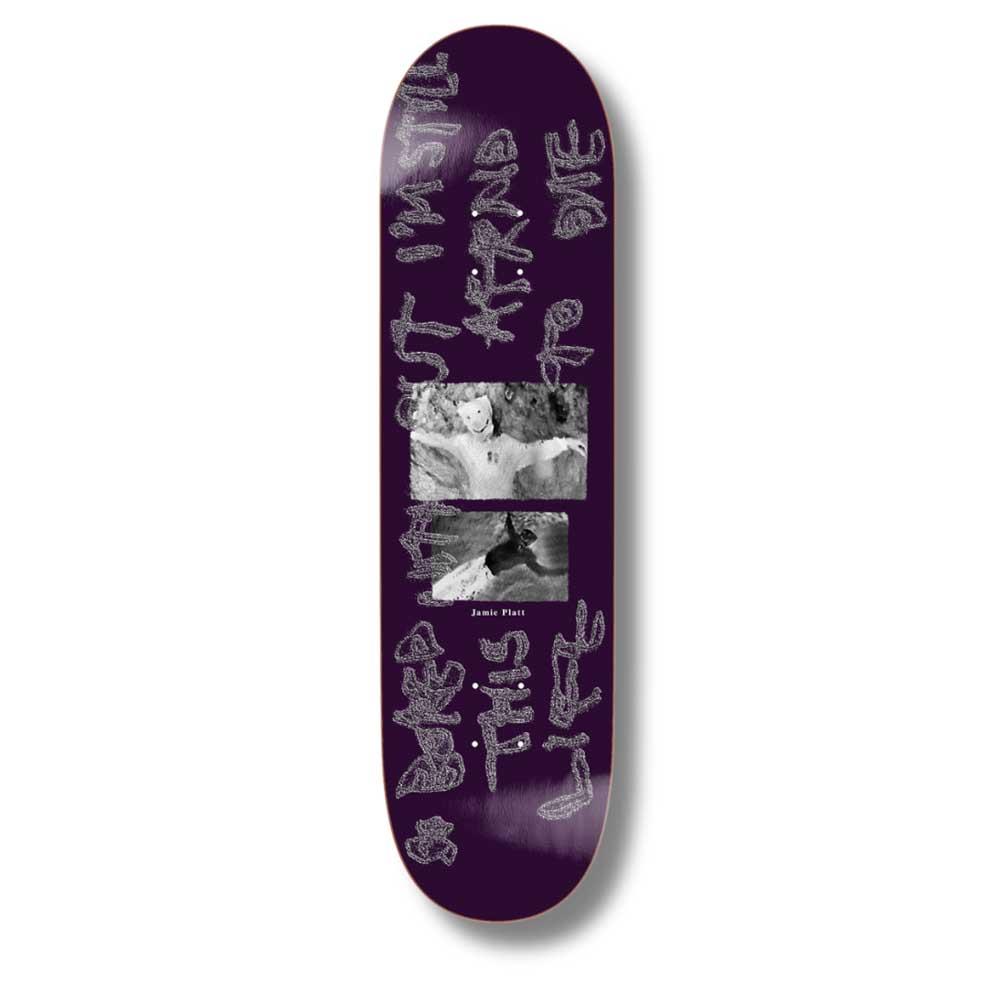 Polar Skateboards Jamie Platt So Bored Purple Skateboard Deck 8.25" Short