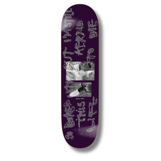Polar Skateboards Jamie Platt So Bored Purple Skateboard Deck 8.25" Short