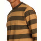 RVCA Chainmail Stripe Longsleeve Camel Brown