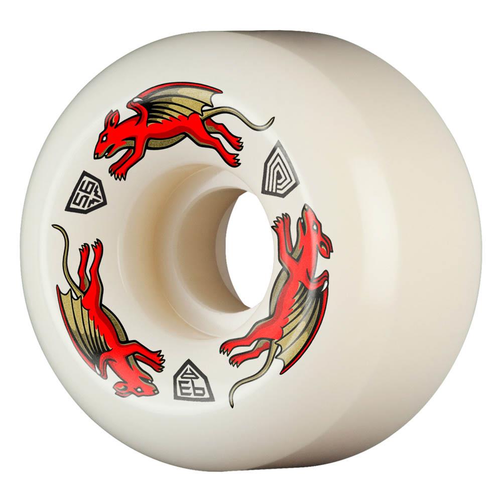 Powell Peralta Dragon Formula Skateboard Wheels Nano Rat 56mm x 36mm 93A AV6 Off White Red