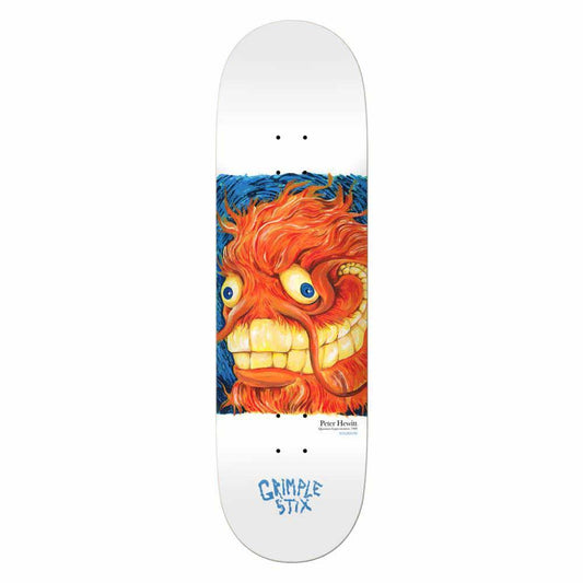 Antihero Skateboard Deck Grimplestix Fine Art Hewitt White / Orange 9.02"