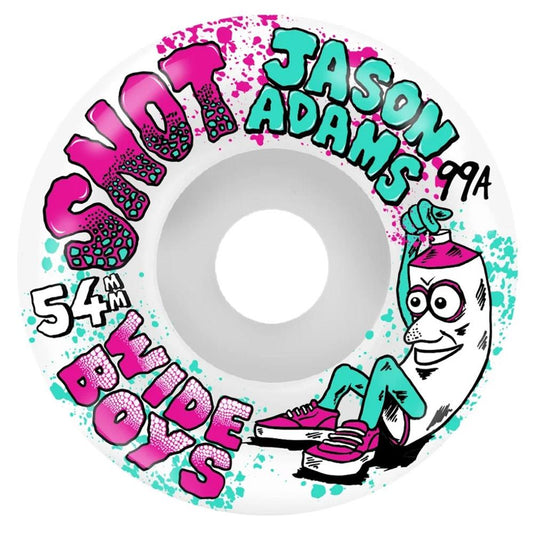 Snot Wheels Jason Adams Wide Boys White Skateboard Wheels 54mm 99a