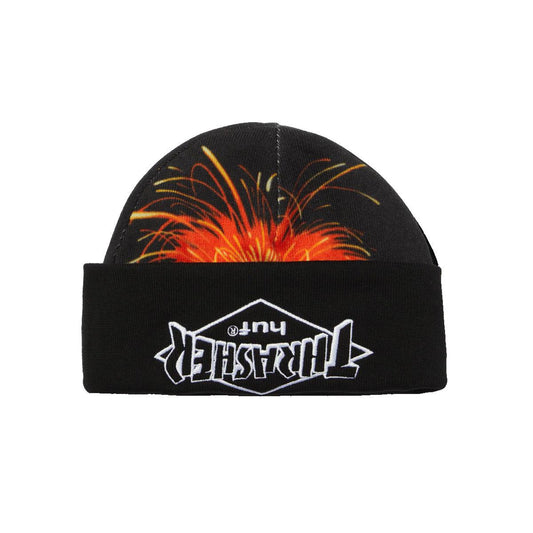 HUF x Thrasher Meltdown Reversible Beanie Black