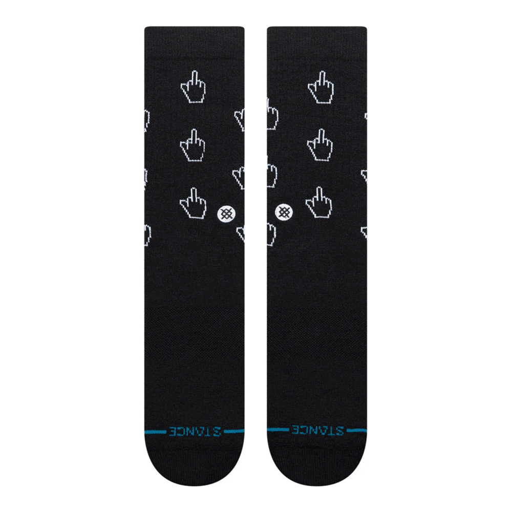 Stance Cursor Crew Socks Black Large Uk7-11