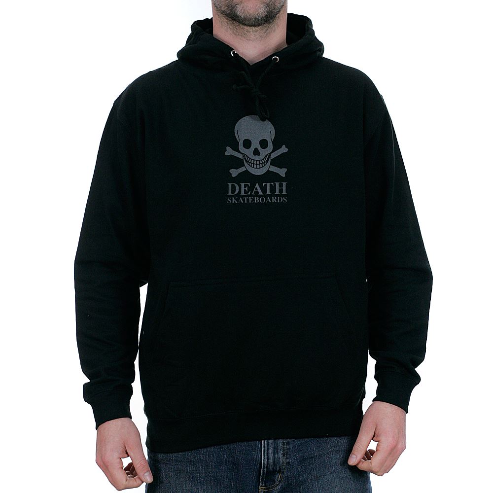 Death Skateboards 3M Reflective OG Skull Hooded Sweatshirt Black