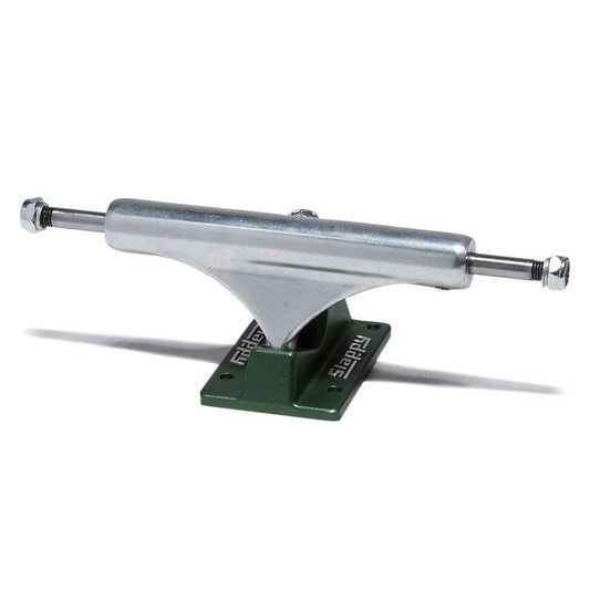 Slappy ST1 Hollow Lights Skateboard Trucks Polished Gunmetal Green 8.25"