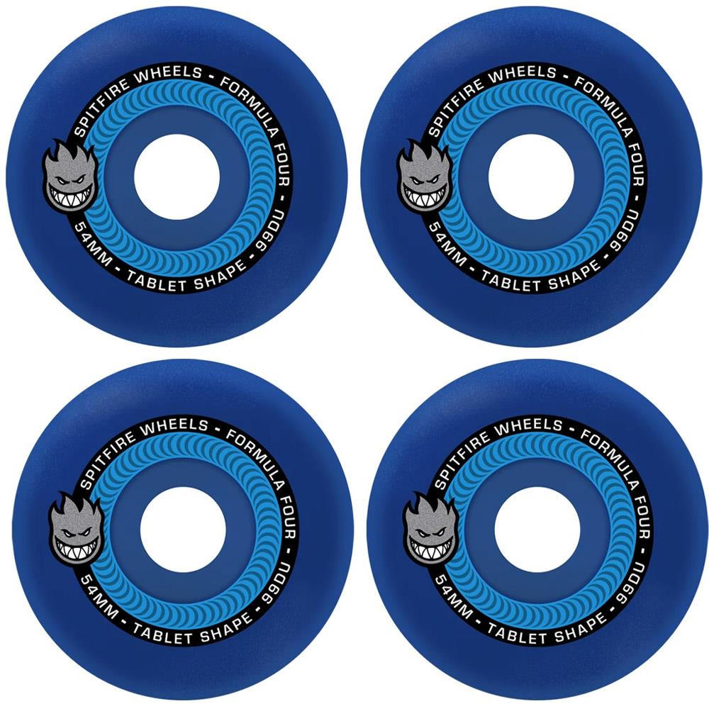 Spitfire Formula 4 Team Tablet Colors 54mm Skateboard Wheels Ice Blue 99a