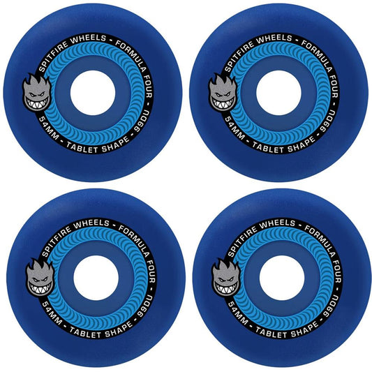 Spitfire Formula 4 Team Tablet Colors 54mm Skateboard Wheels Ice Blue 99a