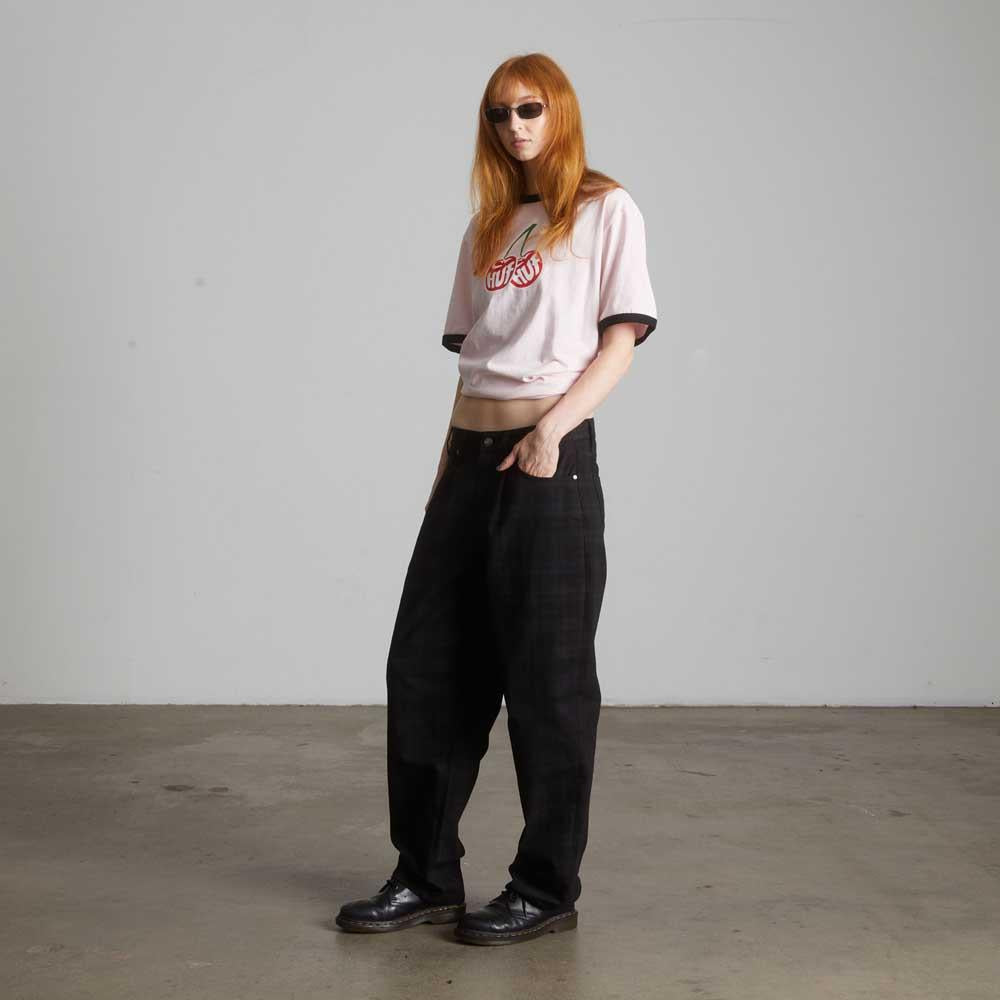 Huf Cherries Ringer T-Shirt Dusty Pink