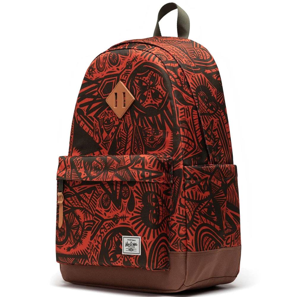 Herschel Heritage Thomas Campbell Backpack Forest Night Saddle Brown