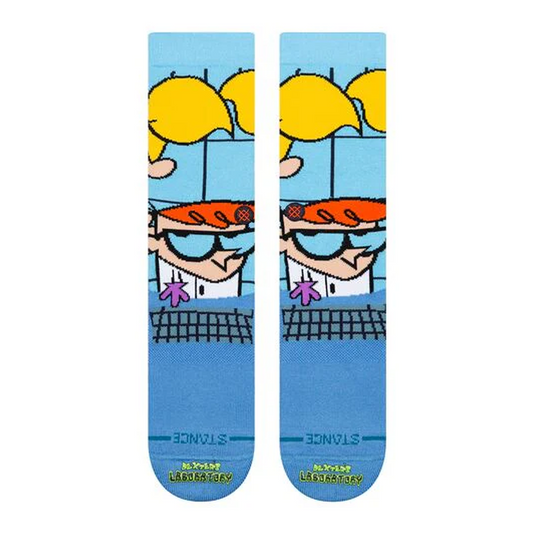 Stance X Cartoon Network Dexters Crew Socks Blue Large Uk7-11