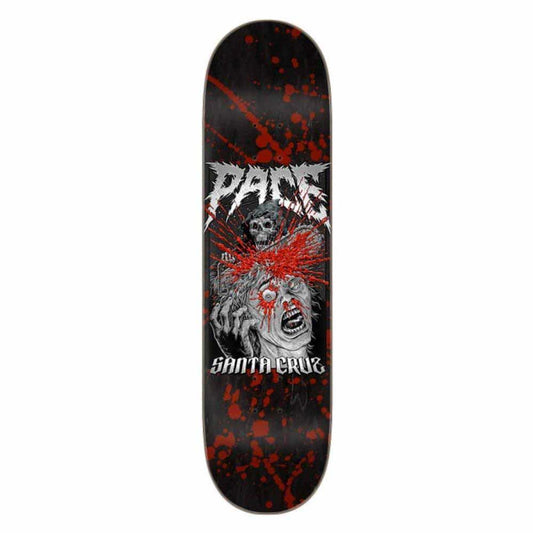 Santa Cruz Skateboard Deck Pace Chainsaw Pro Black/Red/Grey 8.25"