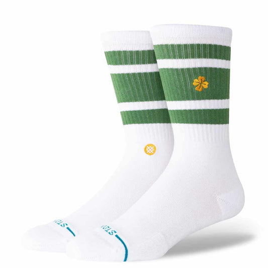 Stance Socks Feelin Lucky Crew Green Large UK7 To UK13