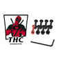 The Hardware Company THC LTD Dead 1" Allen Bolts And Nuts Red