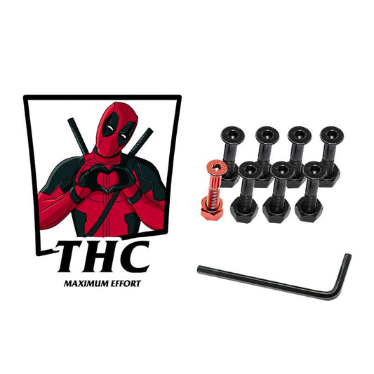 The Hardware Company THC LTD Dead 1" Allen Bolts And Nuts Red