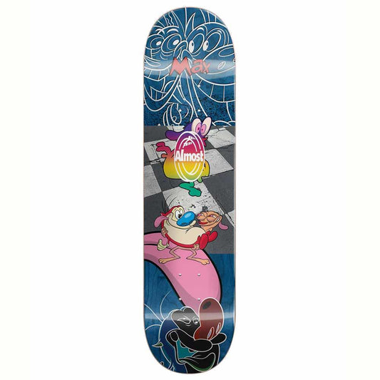 Almost Max Ren & Stimpy Mixed Up R7 Skateboard Deck Multi 8.5'