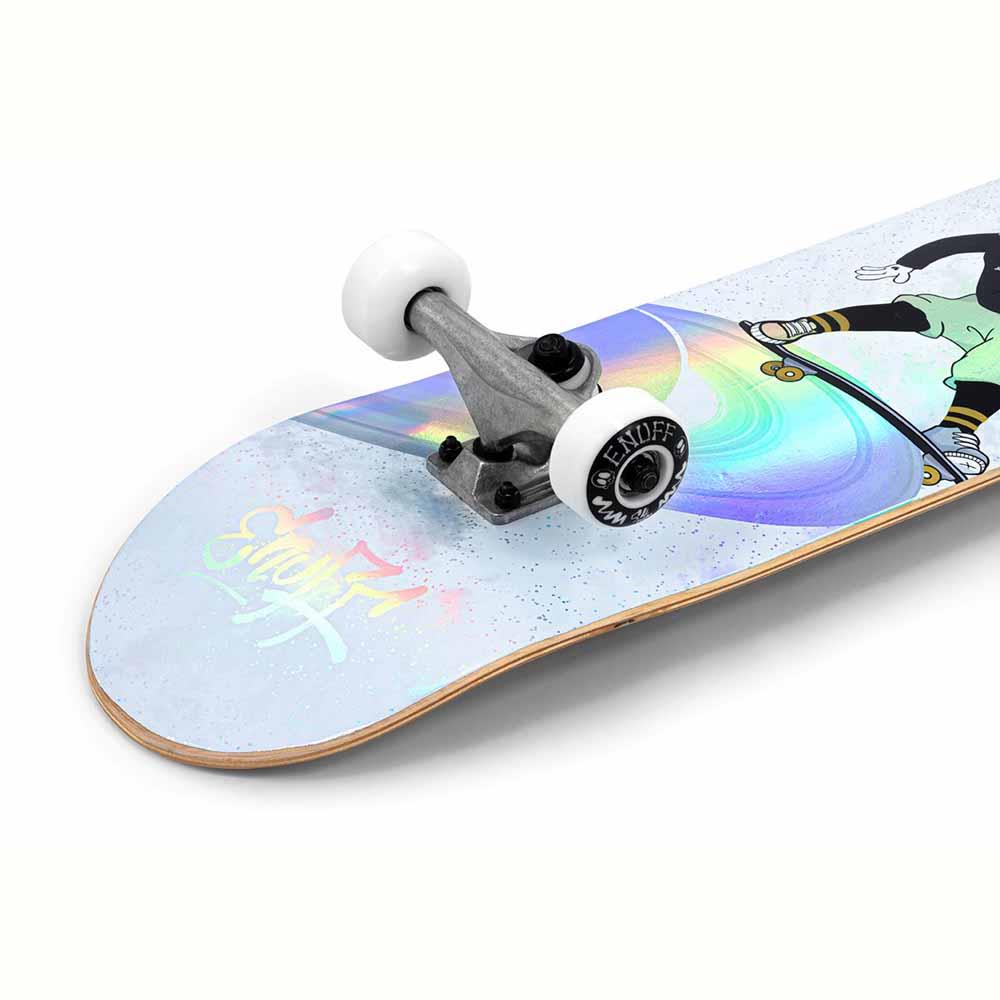 Enuff Skully Hologram Factory Complete Skateboard White 7.25"