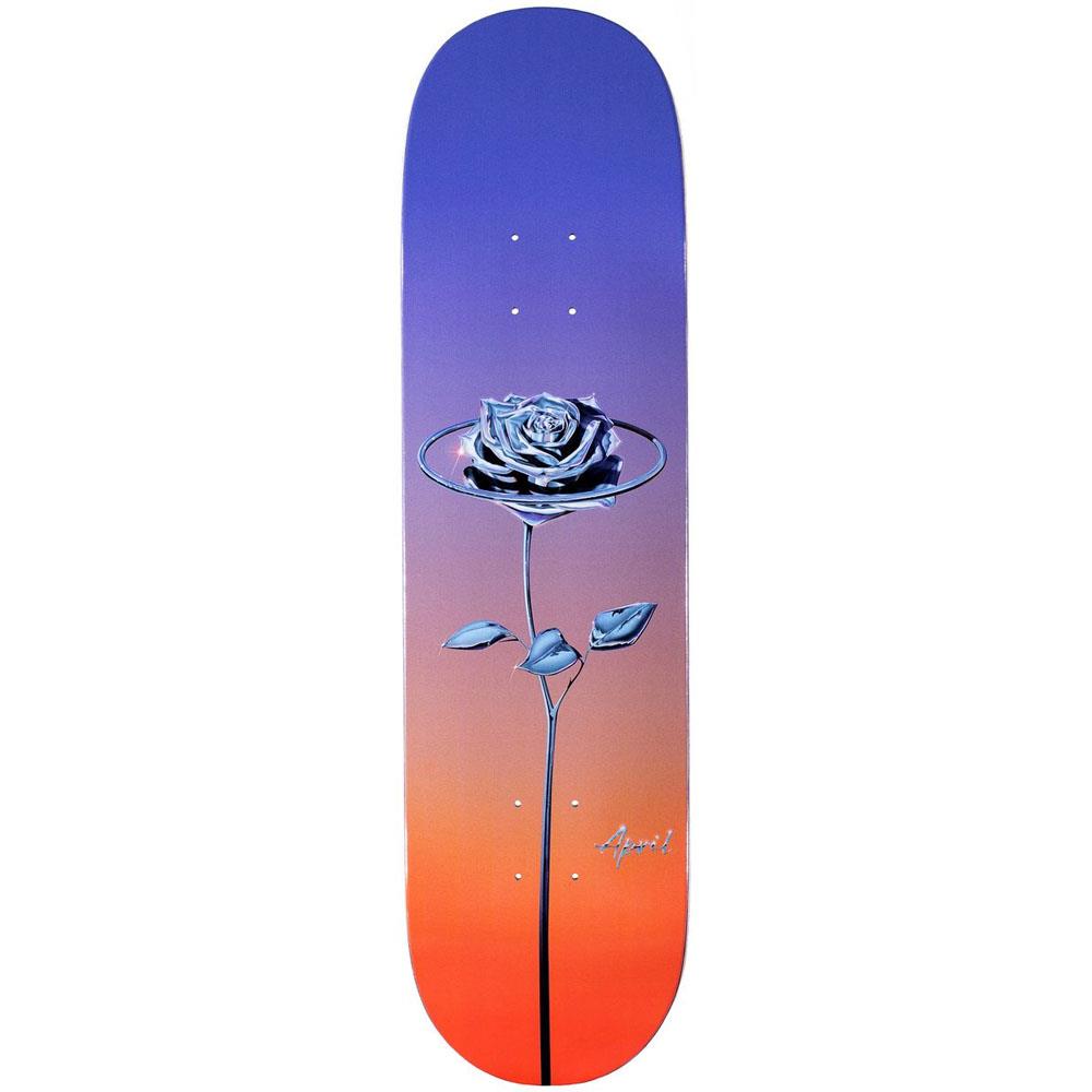 April Skateboards Chrome Rose Purple Orange Skateboard Deck 8.5"