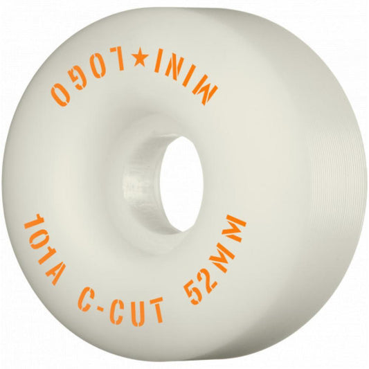 Mini Logo Skateboard Wheels C-Cut 2 101a White 52mm