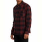 RVCA Dayshift Flannel Shirt Red Earth