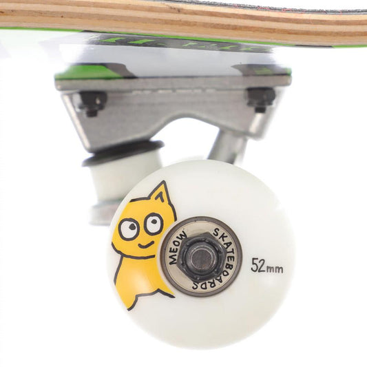 Meow Logo Factory Complete Skateboard Green 7.75"