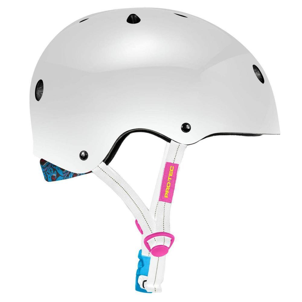 Pro-Tec Skateboard Helmet Low Pro Santa Cruz Edition White Gloss