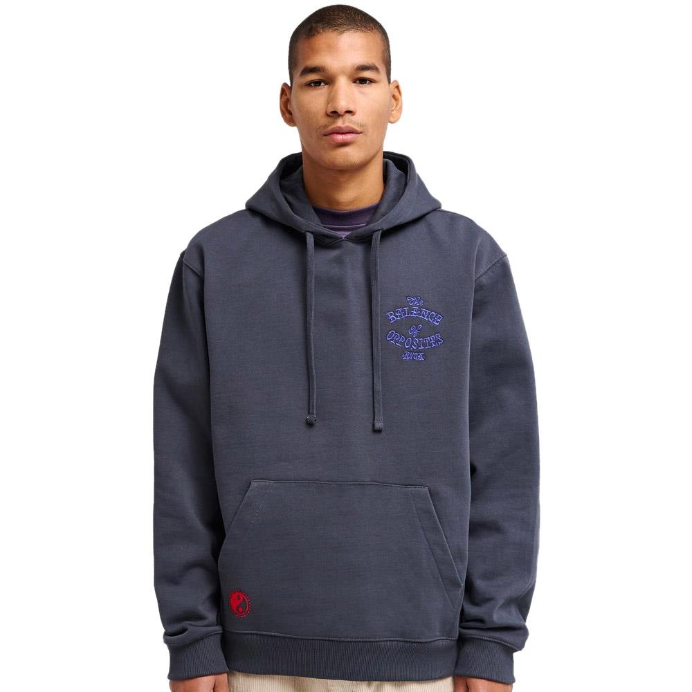 RVCA Dalas Snake Pullover Hooded Sweatshirt Garage Blue