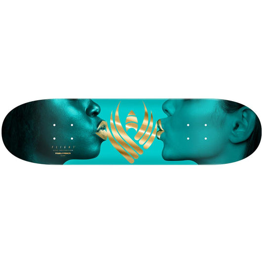 Powell Peralta KISS Flight Skateboard Deck Turquoise Gold Foil 8.13"