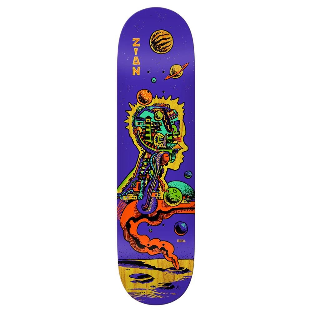 Real Zion Artificial Skateboard Deck Purple 8.38" True Fit