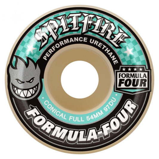 Spitfire Formula Four Skateboard Wheels Conical Full 97DU White 58mm