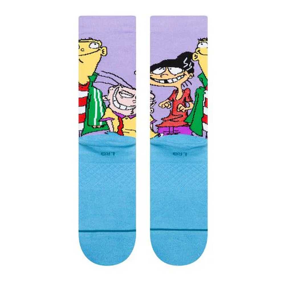 Stance X Cartoon Network Ed Edd Eddy Crew Socks Purple Large Uk7-11