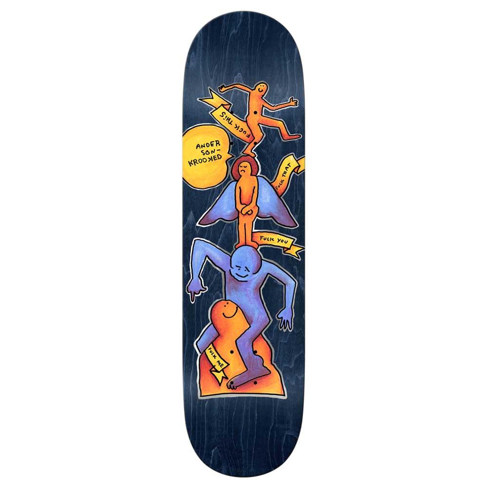 Krooked Skateboards Manderson Stack Skateboard Deck Multi 8.38"