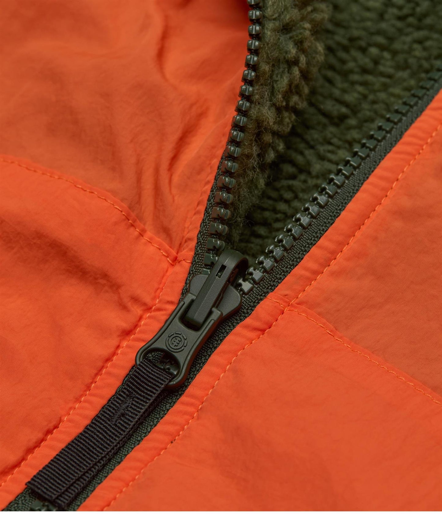Element Wolfe Reversible Sherpa Hoodie Bronze Green