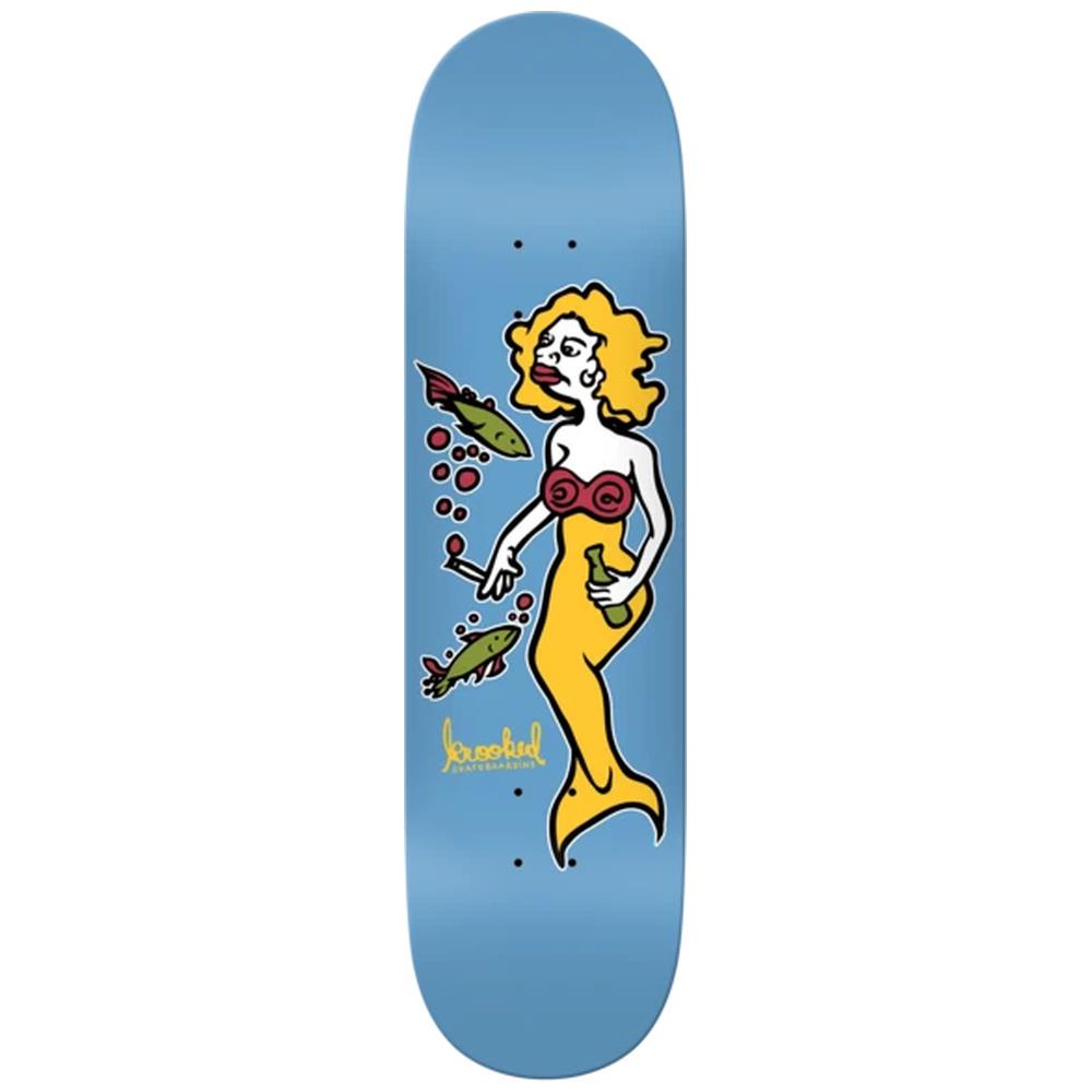 Krooked Dbx Team Mermaid Skateboard Deck Lt. Blue 8.38"