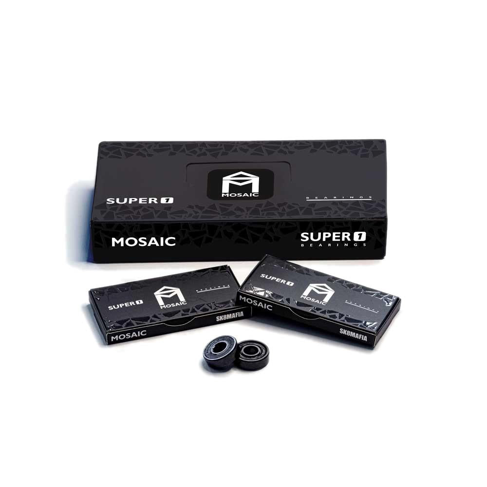Mosaic Super 1 Sk8Mafia x Mosaic Bearings Abec 7 608RS Black
