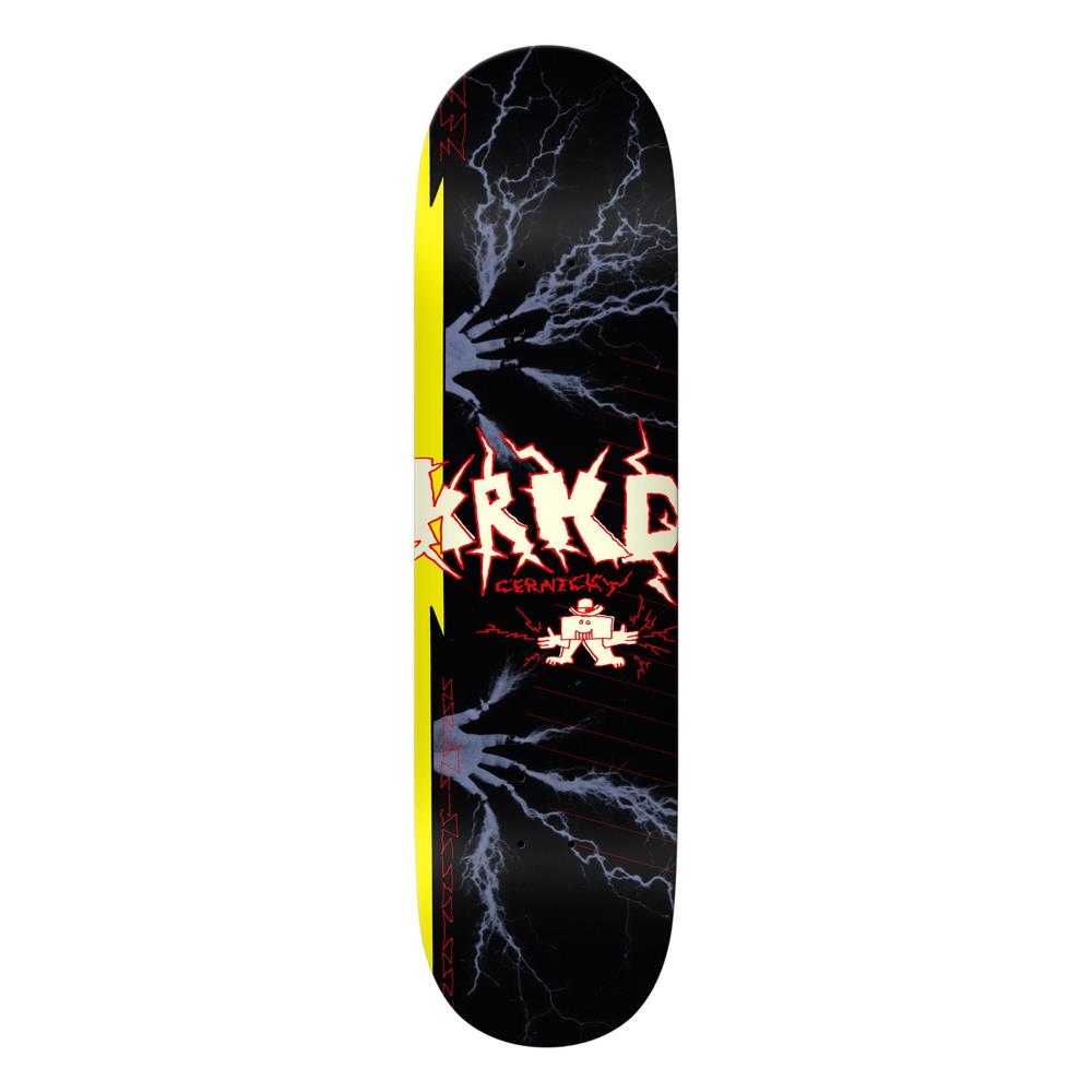 Krooked Cernicky Lightning Fingers Skateboard Deck Black 8.5" True Fit