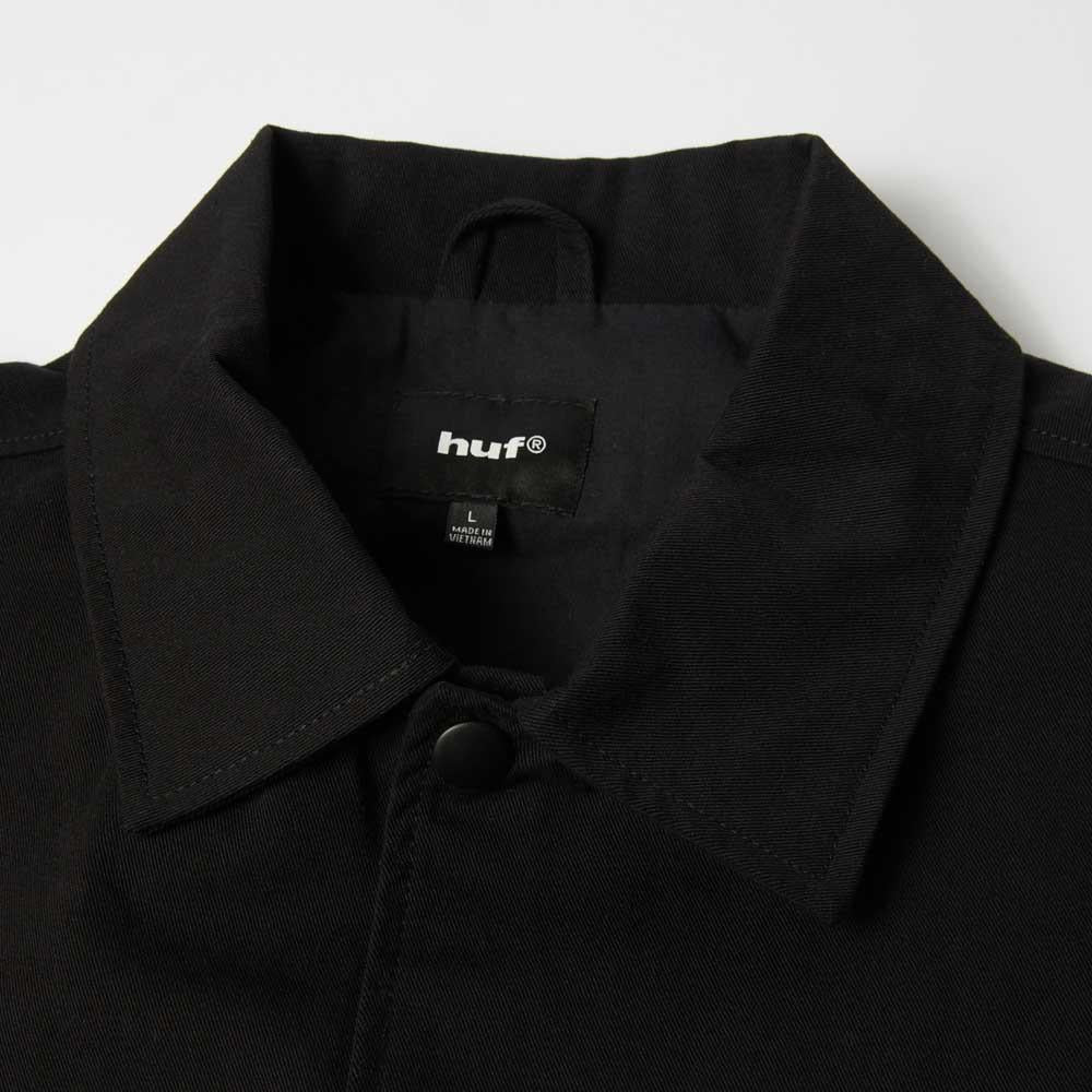 Huf 89 Twill Coaches Jacket Black White
