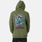 Santa Cruz Skateboards Hooded Sweatshirt Roskopp Dissect Strip Dark Moss