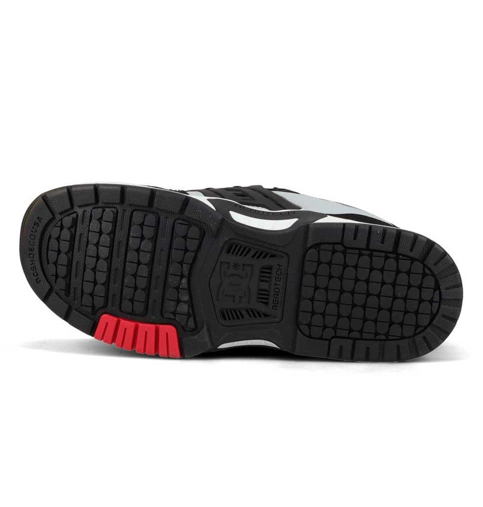 DC AT-2 Black Grey Red Leather Skate Shoes
